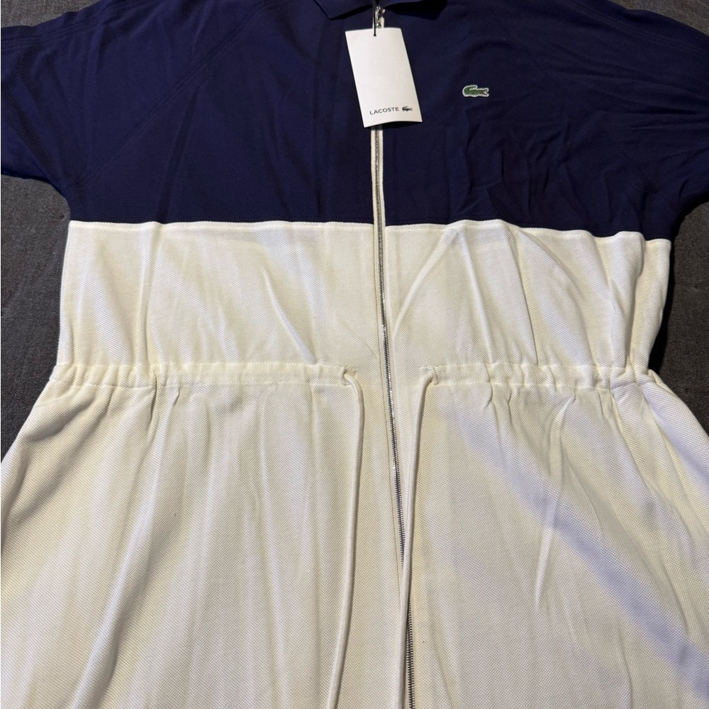 Lacoste Aquatic Blue Zip-Up Dress
